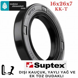 16x26x7 mm SUPTEX KK-T NBR DÖNER MİL YAĞ KEÇESİ 7196 16*26*7 mm